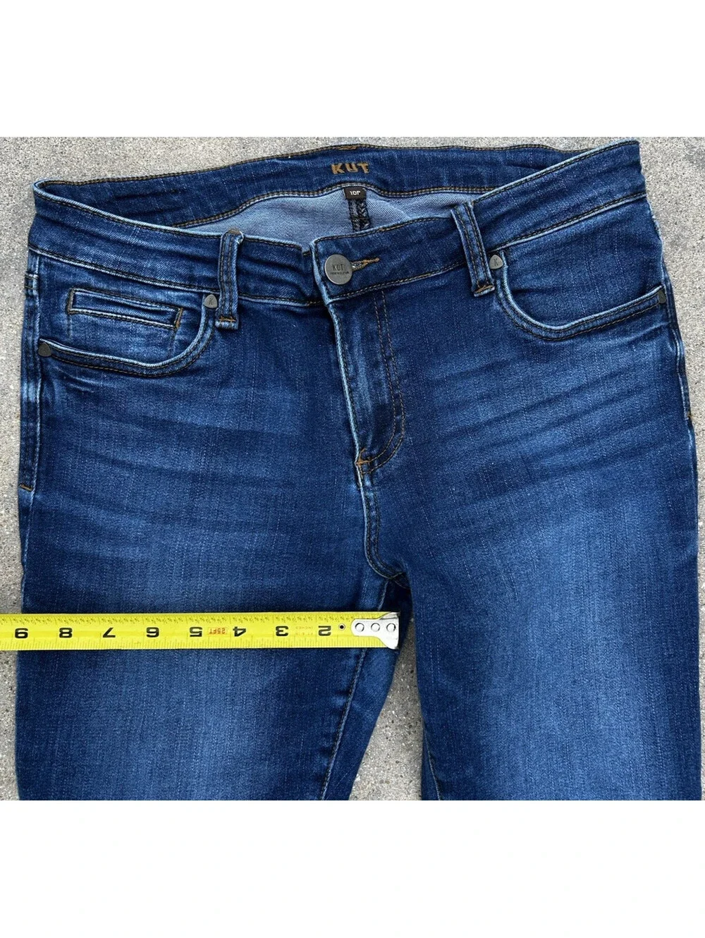KUT From Kloth Toothpick Skinny Denim Jeans Womens 10P Blue Denim Cotton Blend